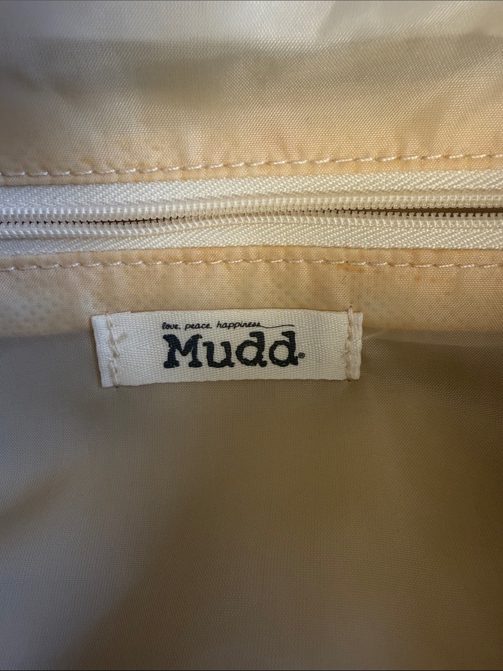 Mudd Crochet Lace Backpack Cream Brown Faux Leather Boho Festival Bag - Picture 2 of 11